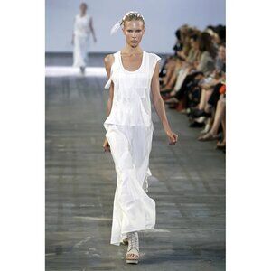 ALEXANDER WANG RUNWAY SPRING 2011 IVORY SILK MAXI DRESS SZ 6 US WORN ONCE